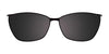 EasyClip EC428 Eyeglasses with Clip-on Sunglasses | Size 53 / Purple & Orange Marbled