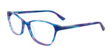 EasyClip EC428 Eyeglasses with Clip-on Sunglasses Blue & Purple Marbled