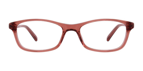 EasyClip EC432 Eyeglasses / Size 48 / Pinkish Brown Crystal & Pink