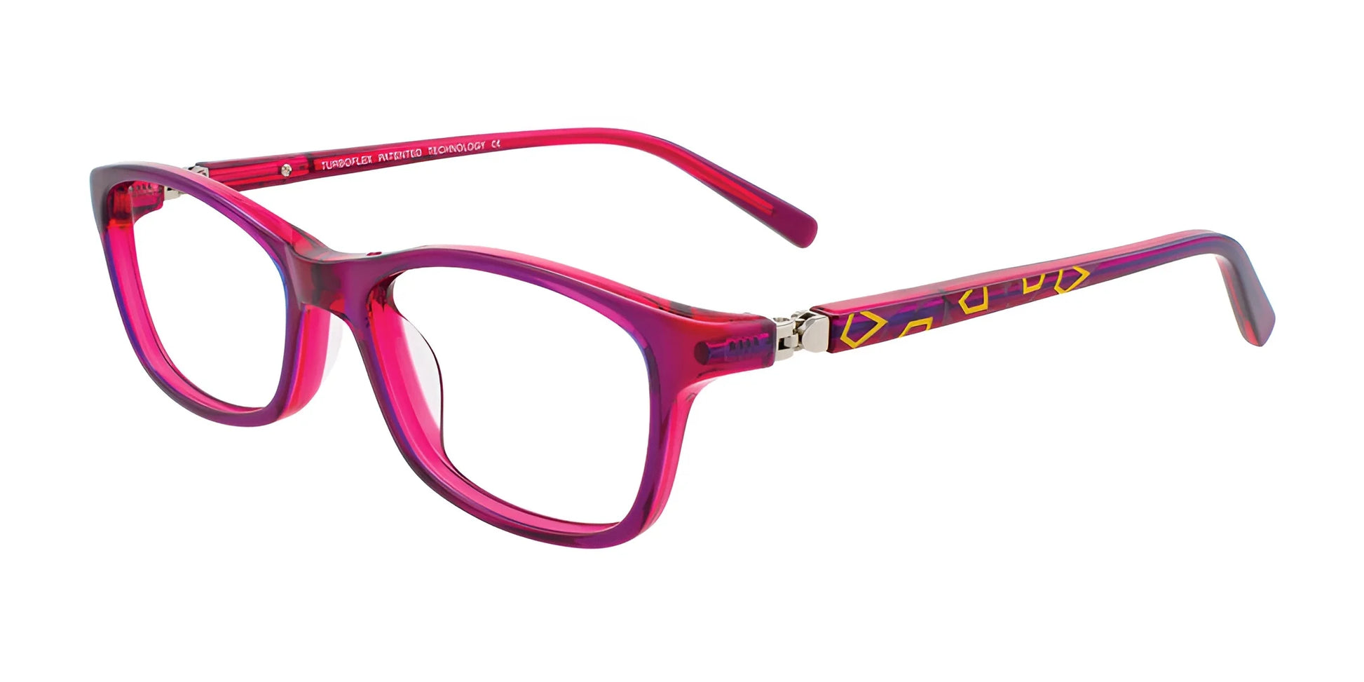 EasyClip EC432 Eyeglasses Pink & Blue & Yellow