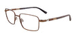 EasyClip EC436 Eyeglasses with Clip-on Sunglasses Satin Brown