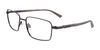 EasyClip EC436 Eyeglasses with Clip-on Sunglasses | Size 55 / Satin Dark Grey