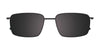 EasyClip EC436 Eyeglasses with Clip-on Sunglasses | Size 55 / Satin Dark Grey