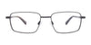 EasyClip EC436 Eyeglasses with Clip-on Sunglasses | Size 55 / Satin Dark Grey