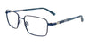 EasyClip EC436 Eyeglasses with Clip-on Sunglasses | Size 55 / Satin Dark Blue