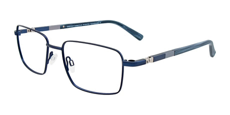 EasyClip EC436 Eyeglasses with Clip-on Sunglasses Satin Dark Blue