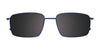 EasyClip EC436 Eyeglasses with Clip-on Sunglasses | Size 55 / Satin Dark Grey