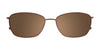 EasyClip EC437 Eyeglasses with Clip-on Sunglasses | Size 53 / Shiny Brown & Gold