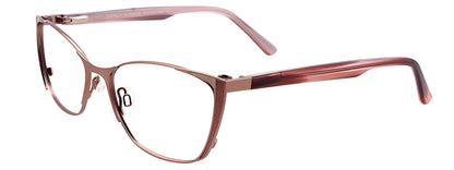 EasyClip EC442 Eyeglasses Satin Light Brown & Gold & Pink