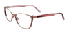 EasyClip EC442 Eyeglasses with Clip-on Sunglasses | Size 53 / Satin Light Brown & Gold & Pink