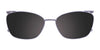 EasyClip EC442 Eyeglasses with Clip-on Sunglasses | Size 53 / Satin Light Blue & Blue