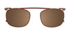 EasyClip EC445 Eyeglasses with Clip-on Sunglasses | Size 46 / Matt Dark Brown
