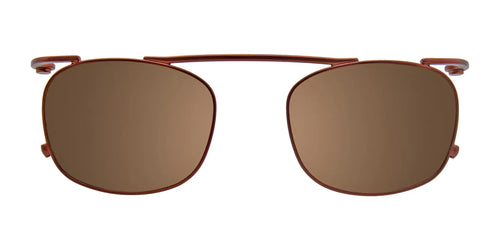 EasyClip EC445 Eyeglasses with Clip-on Sunglasses / Size 46 / Matt Dark Brown