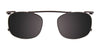 EasyClip EC445 Eyeglasses with Clip-on Sunglasses | Size 46 / Matt Dark Brown
