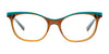 EasyClip EC447 Eyeglasses with Clip-on Sunglasses | Size 52 / Crystal Blue & Light Blue