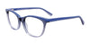 EasyClip EC447 Eyeglasses with Clip-on Sunglasses | Size 52 / Crystal Blue & Light Blue