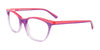 EasyClip EC447 Eyeglasses with Clip-on Sunglasses | Size 52 / Crystal Purple & Pearl Pink