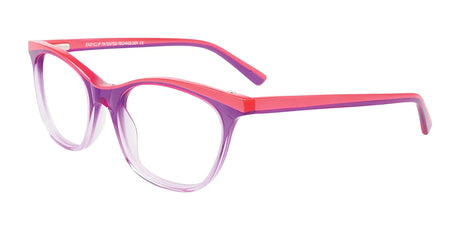 EasyClip EC447 Eyeglasses with Clip-on Sunglasses Crystal Purple & Pearl Pink