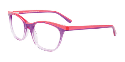 EasyClip EC447 Eyeglasses with Clip-on Sunglasses Crystal Purple & Pearl Pink