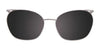 EasyClip EC447 Eyeglasses with Clip-on Sunglasses | Size 52 / Crystal Blue & Light Blue