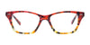 EasyClip EC453 Eyeglasses with Clip-on Sunglasses | Size 49 / Amber & Yellow & Red