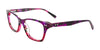 EasyClip EC453 Eyeglasses with Clip-on Sunglasses | Size 49 / Pink & Purple