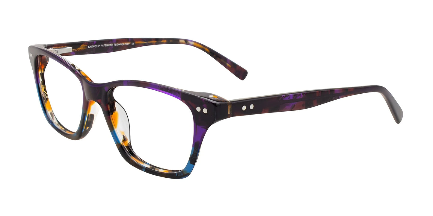 EasyClip EC453 Eyeglasses Violet & Amber & Blue