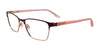 EasyClip EC455 Eyeglasses with Clip-on Sunglasses | Size 53 / Satin Dark Brown & Light Pink
