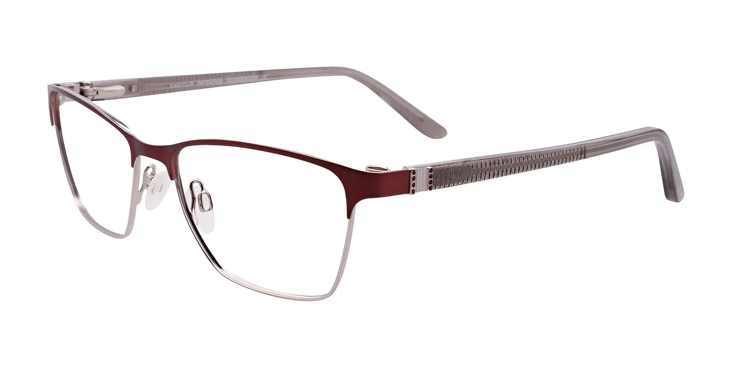 EasyClip EC455 Eyeglasses Satin Burgundy & Grey