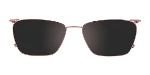 EasyClip EC455 Eyeglasses with Clip-on Sunglasses / Size 53 / Satin Burgundy & Grey
