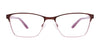 EasyClip EC455 Eyeglasses with Clip-on Sunglasses | Size 53 / Satin Burgundy & Grey
