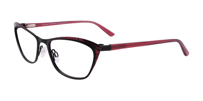 EasyClip EC456 Eyeglasses Satin Black & Dark Pink