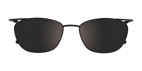 EasyClip EC456 Eyeglasses with Clip-on Sunglasses / Size 51 / Satin Black & Dark Pink