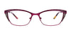 EasyClip EC458 Eyeglasses with Clip-on Sunglasses | Size 52 / Plum & Dark Brown