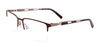 EasyClip EC459 Eyeglasses with Clip-on Sunglasses | Size 54 / Matt Dark Brown & Light Gold