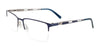 EasyClip EC459 Eyeglasses with Clip-on Sunglasses | Size 54 / Matt Blue & Steel