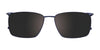 EasyClip EC459 Eyeglasses with Clip-on Sunglasses | Size 54 / Matt Black & Steel Green