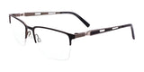 EasyClip EC459 Eyeglasses with Clip-on Sunglasses Matt Black & Steel Green