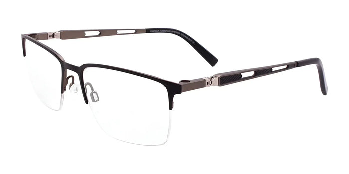 EasyClip EC459 Eyeglasses with Clip-on Sunglasses | Size 54 / Matt Black & Steel Green