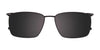 EasyClip EC459 Eyeglasses with Clip-on Sunglasses | Size 54 / Matt Black & Steel Green