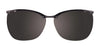 EasyClip EC464 Eyeglasses with Clip-on Sunglasses | Size 53 / Blue Crystal & Blue Snake Pattern