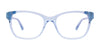 EasyClip EC464 Eyeglasses with Clip-on Sunglasses | Size 53 / Blue Crystal & Blue Snake Pattern
