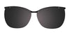 EasyClip EC464 Eyeglasses with Clip-on Sunglasses | Size 53 / Blue Crystal & Blue Snake Pattern