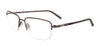 EasyClip EC465 Eyeglasses with Clip-on Sunglasses | Size 54 / Satin Steel & Black