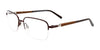 EasyClip EC468 Eyeglasses with Clip-on Sunglasses | Size 53 / Satin Dark Brown