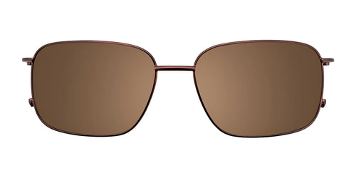 EasyClip EC468 Eyeglasses with Clip-on Sunglasses / Size 53 / Satin Dark Brown