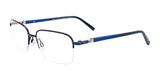 EasyClip EC468 Eyeglasses with Clip-on Sunglasses Satin Navy