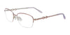EasyClip EC469 Eyeglasses with Clip-on Sunglasses | Size 53 / Shiny Light Pink & Silver