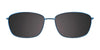 EasyClip EC469 Eyeglasses with Clip-on Sunglasses | Size 53 / Shiny Blue & Silver
