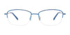 EasyClip EC469 Eyeglasses with Clip-on Sunglasses | Size 53 / Shiny Blue & Silver